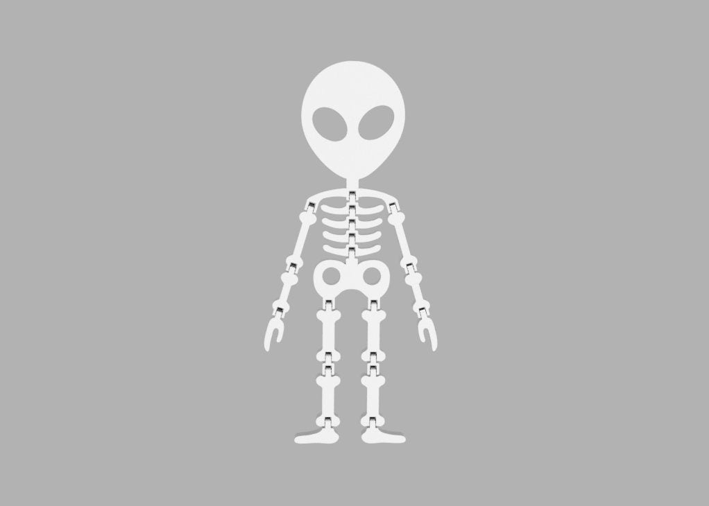 Flexi Alien Skeleton, Articulated Alien Skeleton Fidget Toy