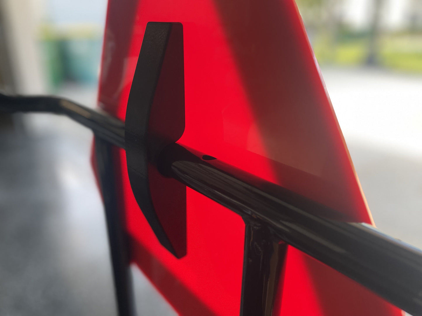 Slow Moving Triangle and Mount for Golf Cart Grab Bar