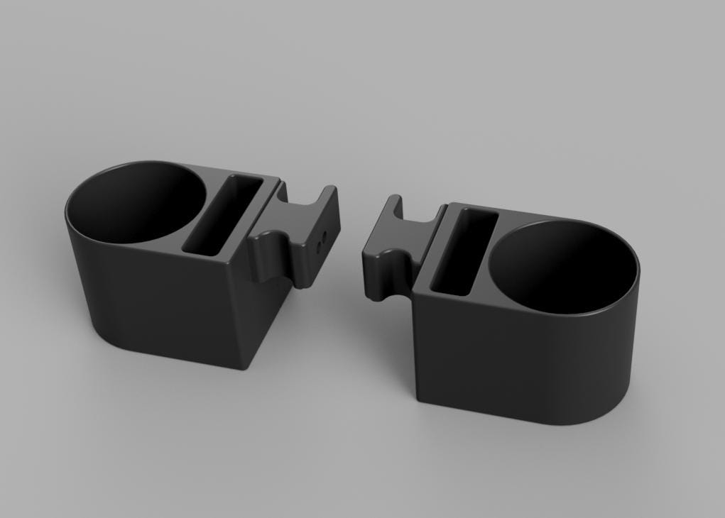 Golf Cart Middle Seat Cup and Phone Holder for EVolution Golf Carts, Pack of Two