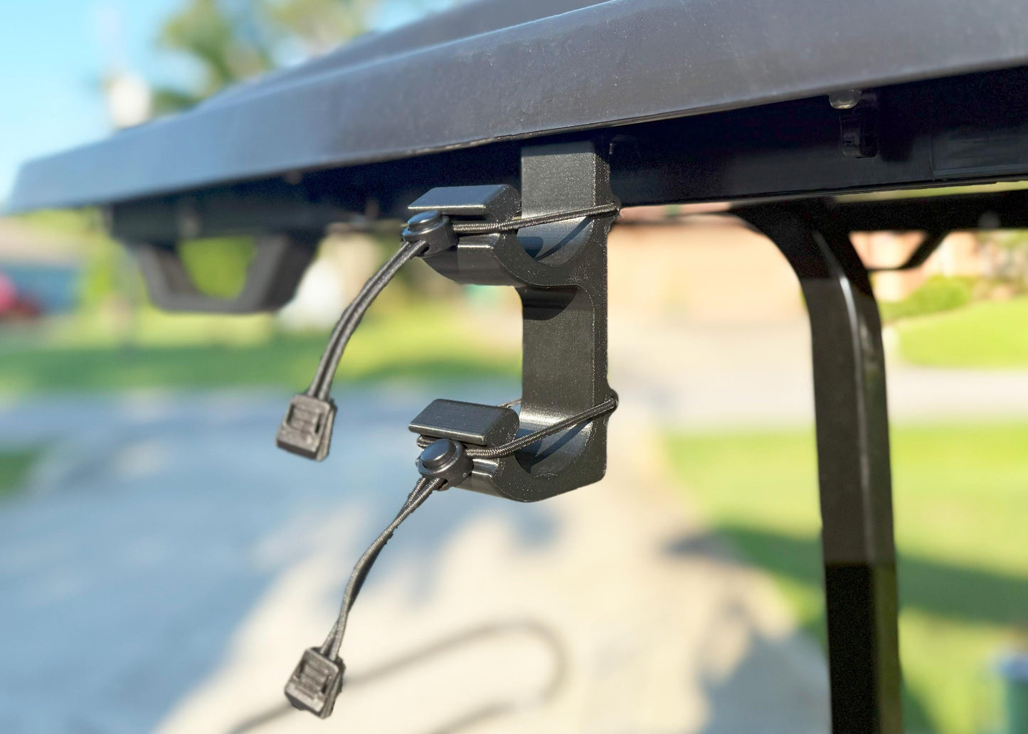 Golf Cart Fishing Rod Holder Rack – 4 Pole Roof Mount Kit