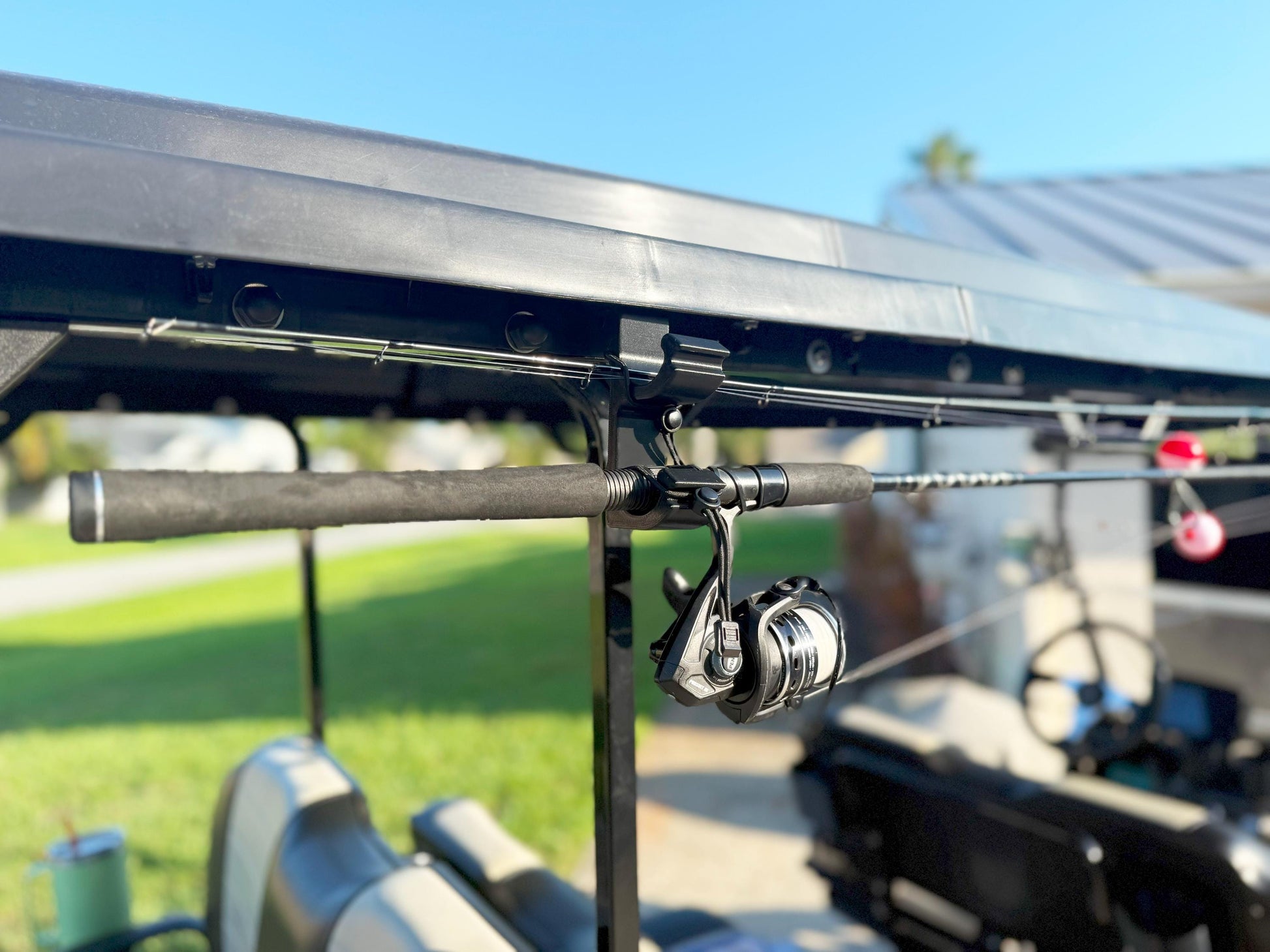 Golf Cart Fishing Rod Holder Rack – 4 Pole Roof Mount Kit – Kreative Dilla Designs