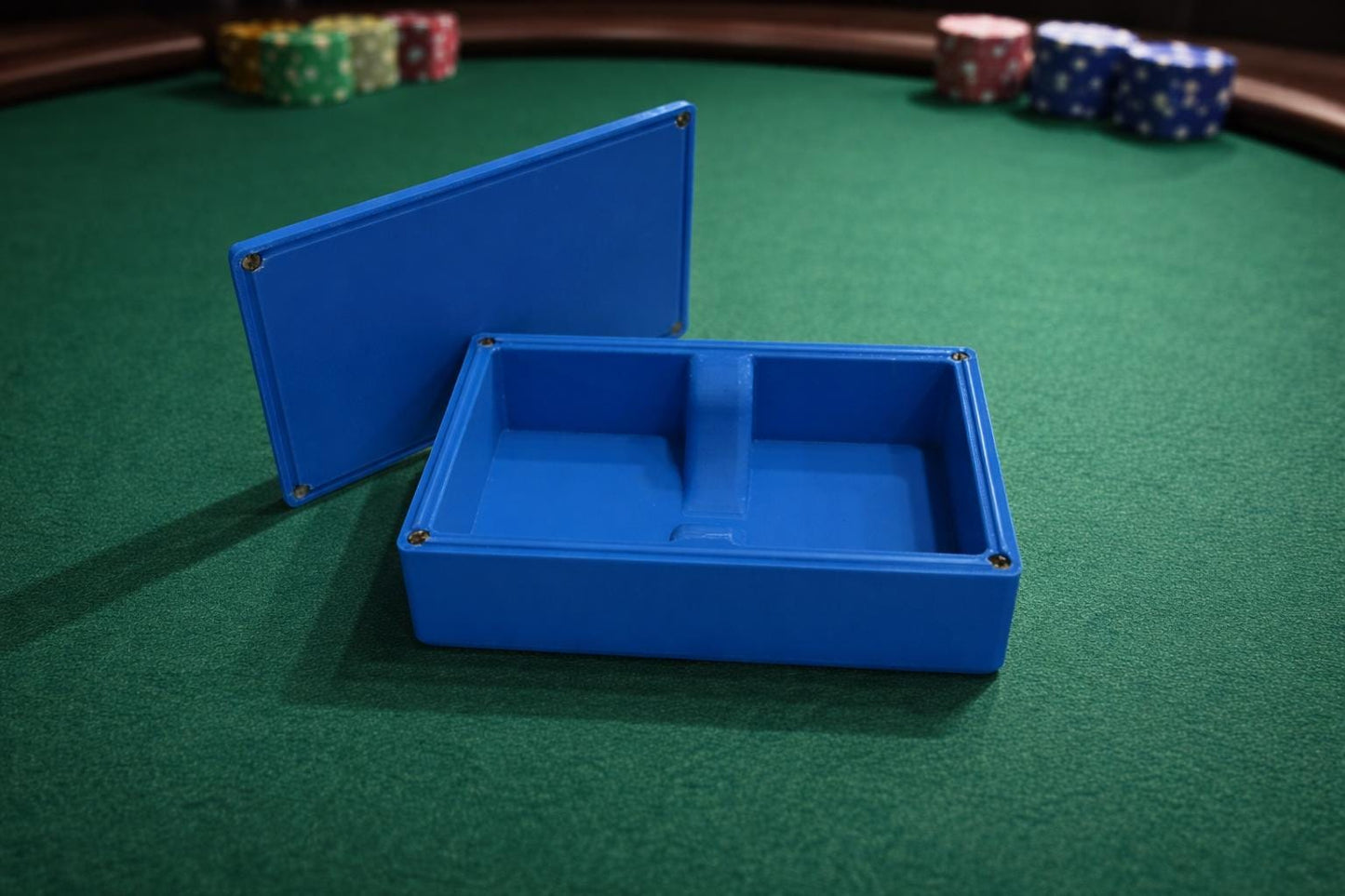 4 Deck Playing Card Storage Box with Magnetic Lid | Double Card Holder Case | Poker, Bridge, Game Night Organizer | 3D Printed Card Case