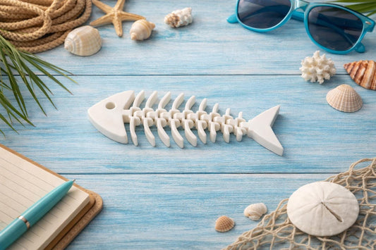 Articulated Fish with no Mouth, Flexible Fish Toy, Fish Sensory Toy, Fish Fidget Toy,  Fish Skeleton
