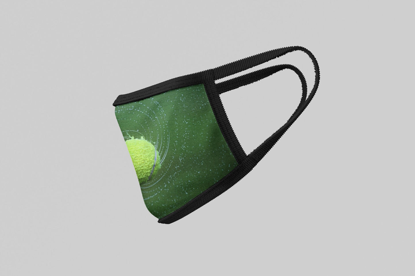 Wet Tennis Ball Face Mask, Washable/Reusable/Flexible Child or Adult Mask with Optional Lanyard