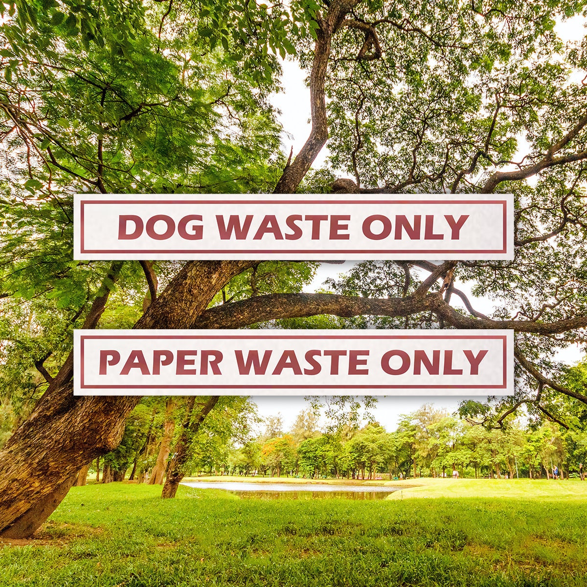 Paper Waste Only/Dog Waste Only Stickers/Magnets