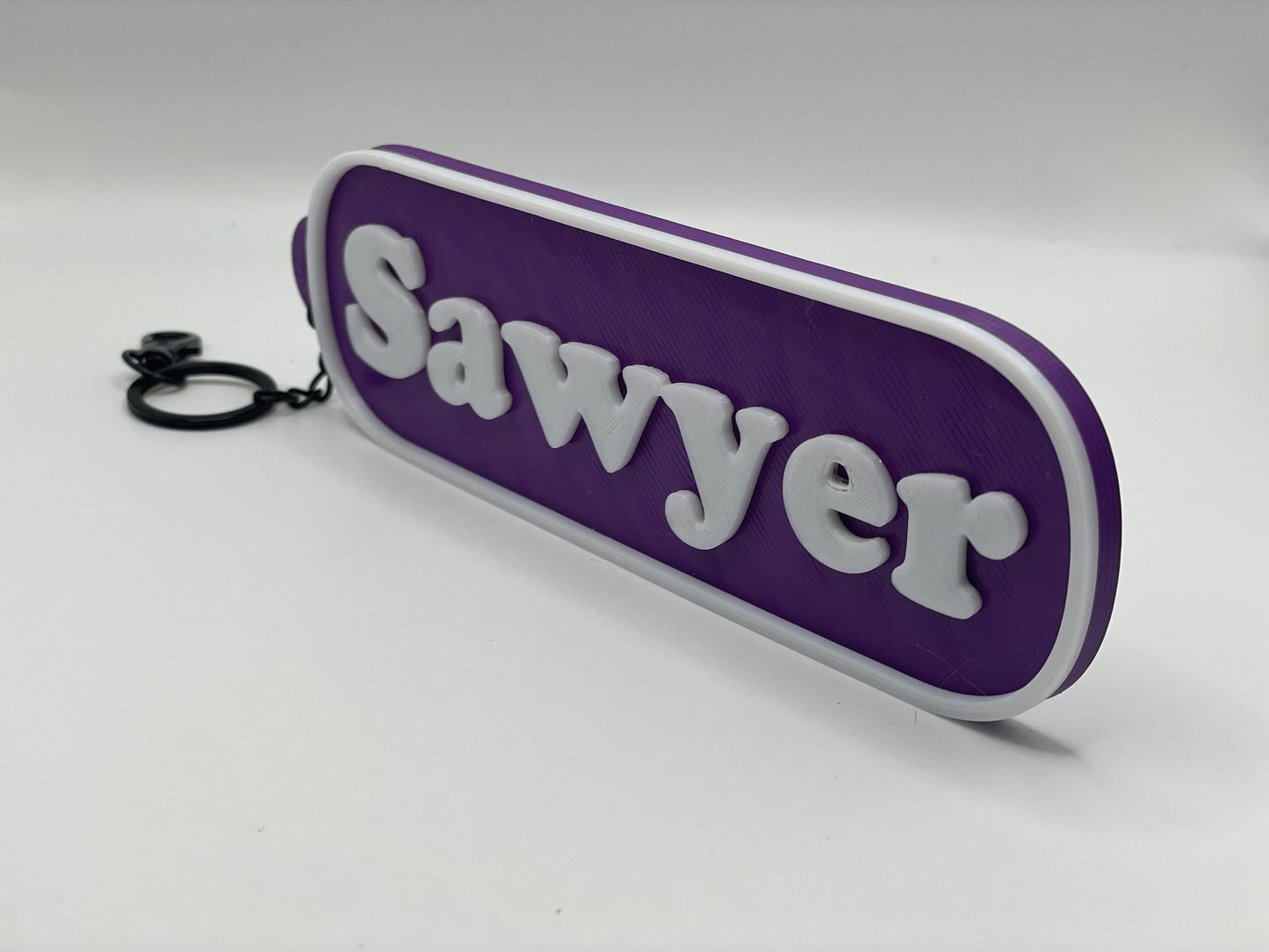 Bordered Custom/Personalized Name Keychain