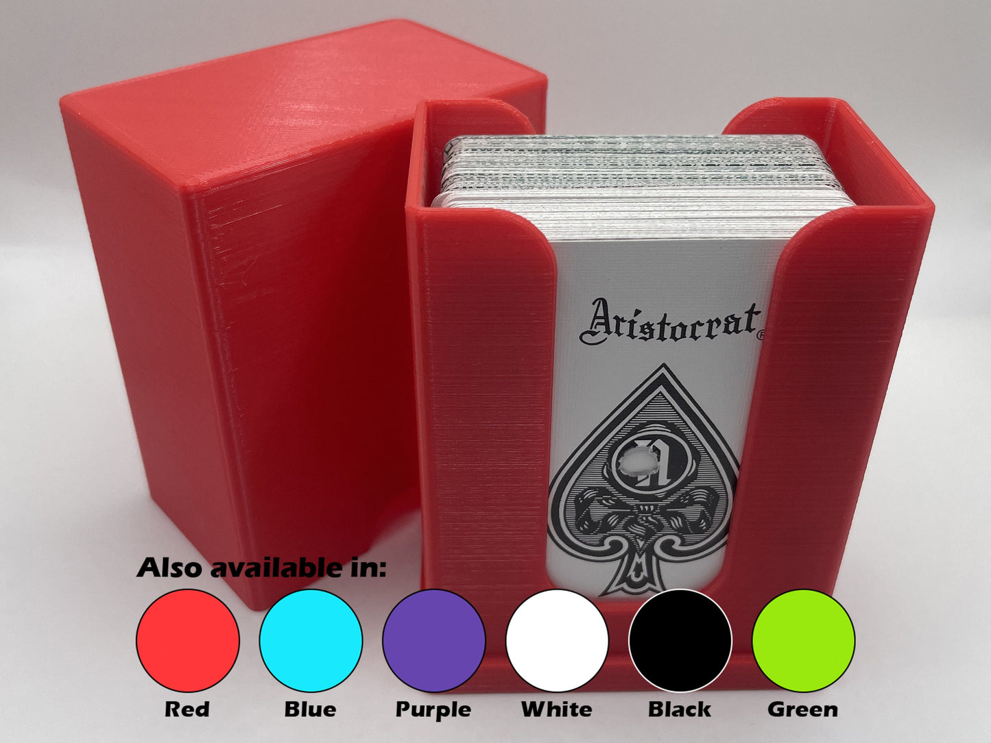 Sliding Playing Card Box, Holds 1, 2, 3, or 4 decks of cards