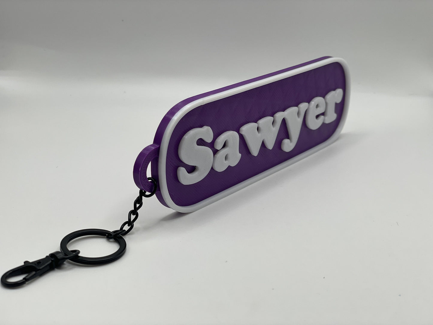 Bordered Custom/Personalized Name Keychain