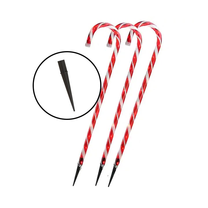 Candy Cane Light Stake Replacement 5 pack or 10 pack