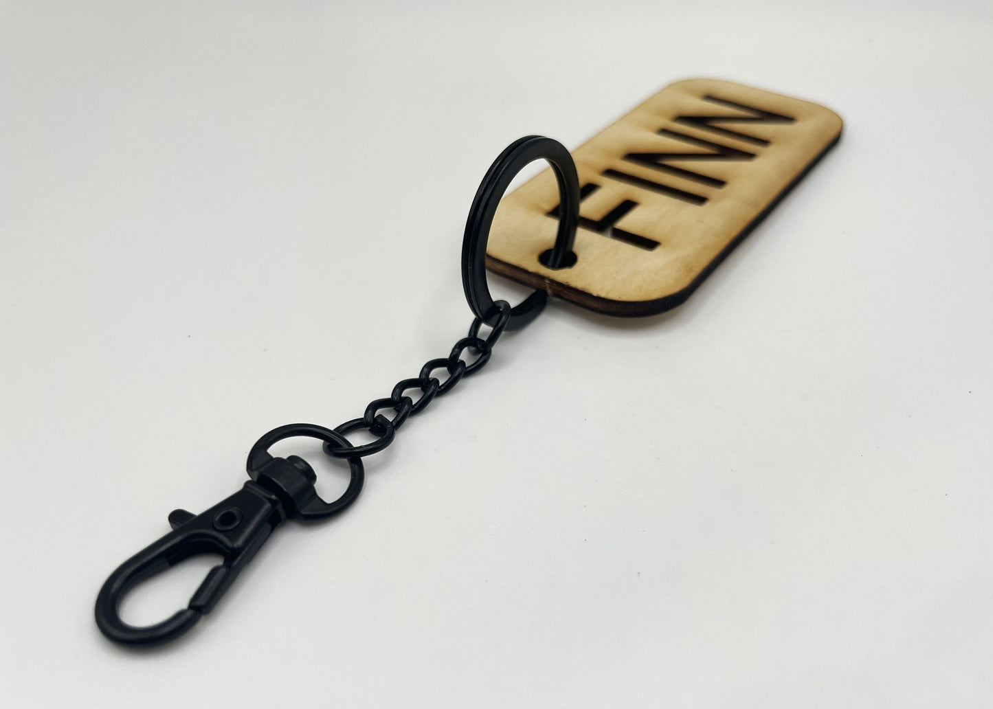 Laser Cut Wooden Name Key Chain