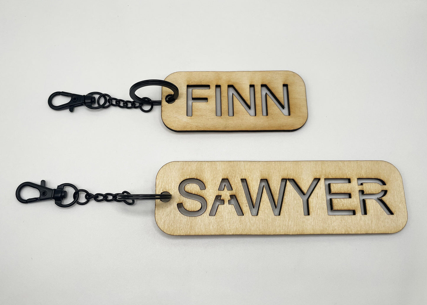 Laser Cut Wooden Name Key Chain