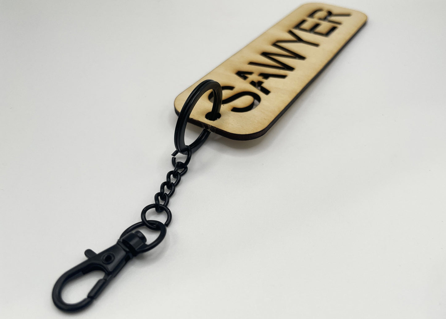 Laser Cut Wooden Name Key Chain